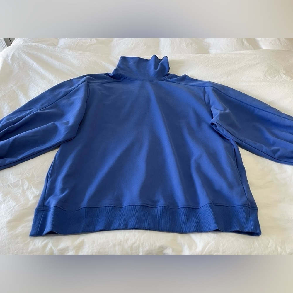 Nap Loungewear | Oversized Boxy Turtleneck Sweatshirt | Lapis Blue | Size XL